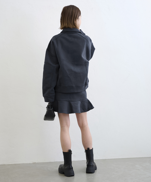 トレーナー スウェット GANNI/ ガニー Heavy Fleece Drop Shoulder Polo レディース GANNI トレーナー スウェット GANNI/ ガニー Heavy Fleece Drop