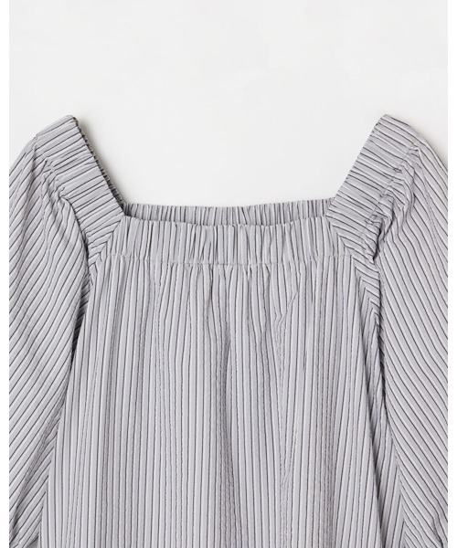 Tie.Me ストライプワンピース THOUSAND MILE ワンピース 「THOUSAND MILE」GATHERED DRESS