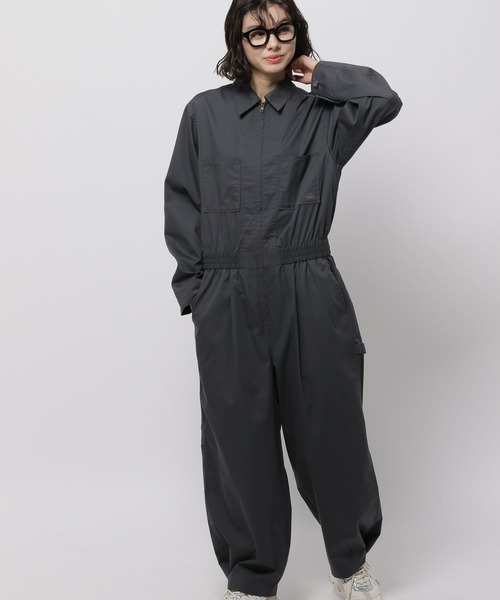 Dickies 長袖 オーバーオール つなぎ オールインワン ペイント 黒 L Dickies ディッキーズ つなぎ メンズ ロング スリーブ