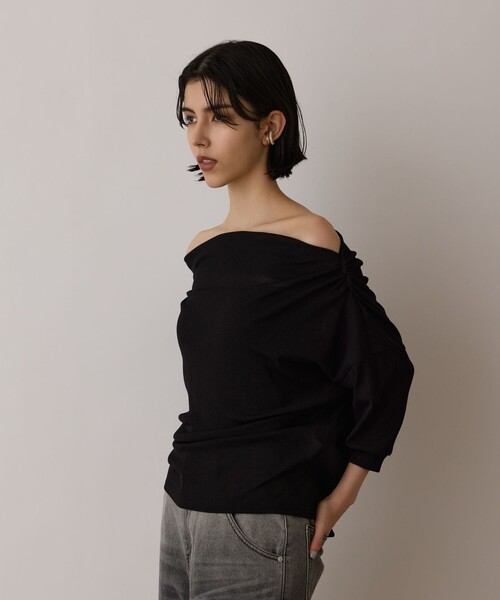 tシャツ ドレープカットトップ レディース