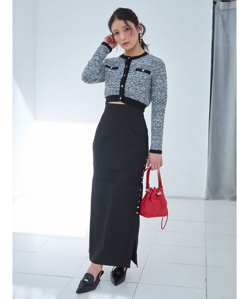 ［最終価格］切替ドットシアースカート JUSGLITTY 切替ドットシアースカート