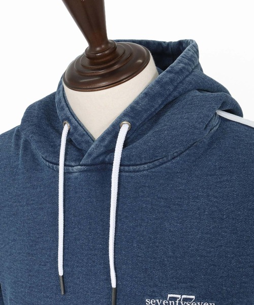 seventy seven パーカー mpa3769-denim jersey P-O parka ニット