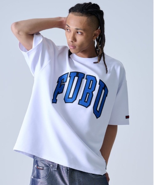 FUBU tシャツ FUBU-Mesh Letter Logo T-shirts メンズ