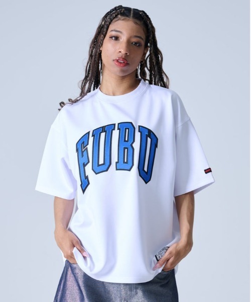 FUBU tシャツ FUBU-Mesh Letter Logo T-shirts メンズ