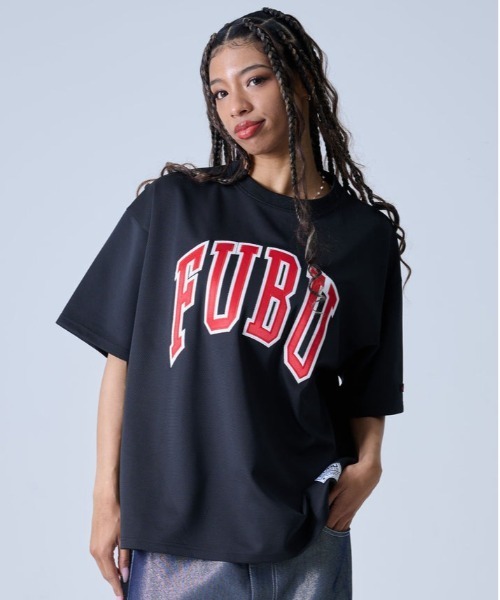 FUBU tシャツ FUBU-Mesh Letter Logo T-shirts メンズ