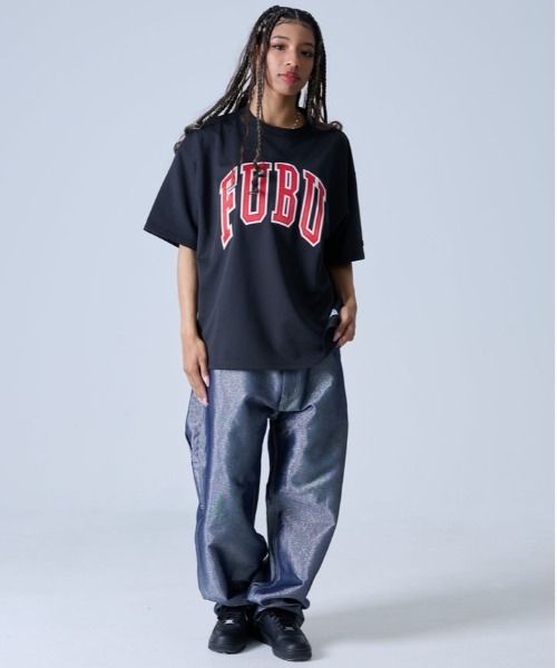 fubu 4XL シャツ FUBU tシャツ FUBU-Mesh Letter Logo T-shirts メンズ