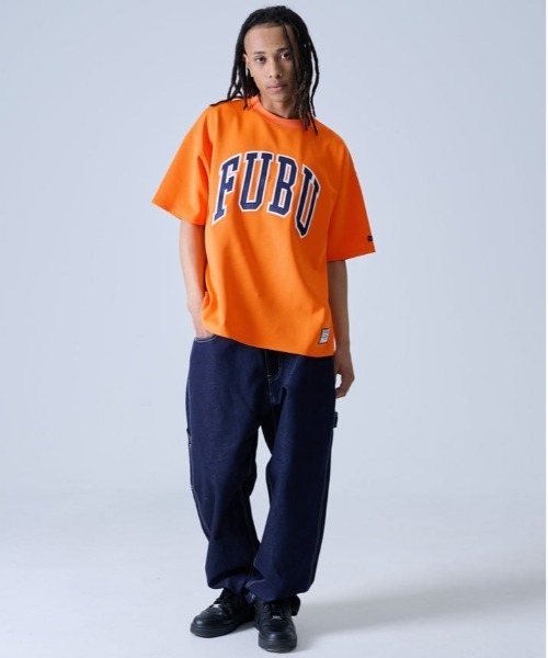 FUBU tシャツ FUBU-Mesh Letter Logo T-shirts メンズ