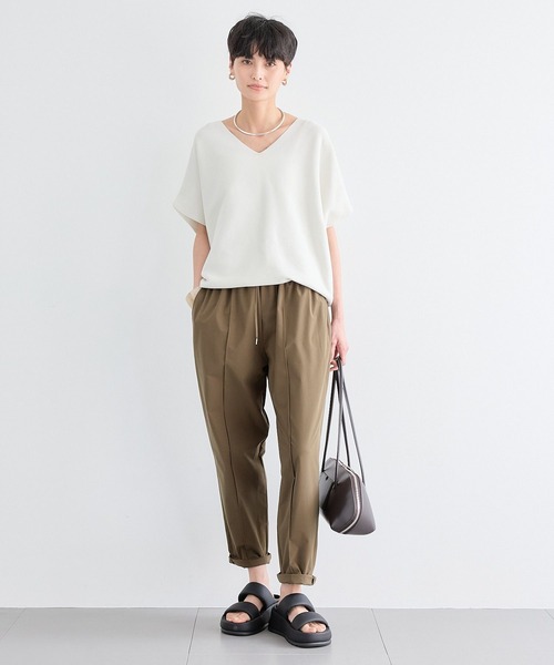 美品【バーンヤードストーム 】クロップドテーパード 0 楽天市場】【SALE／40%OFF】リネンストレッチテーパードパンツ