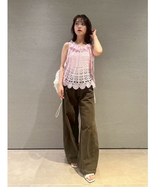 Lily Brown◆ニット・セーター(厚手)/one/ナイロン/BLK/LWNT205017 クロシェカラーセーラーニット(ニット)｜トップス｜LILY BROWN