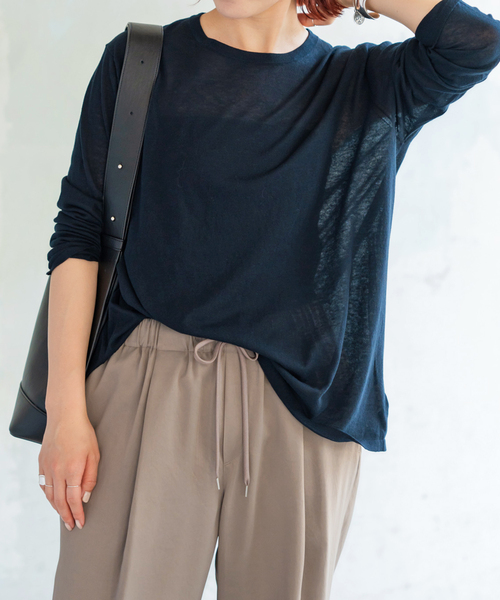 「Spick & Span」 長袖ニット FREE ネイビー レディース
