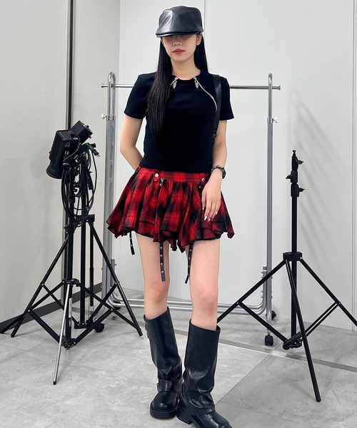 tシャツ 半袖ラウンドネックZIPトップ レディース : ZOZOTOWN