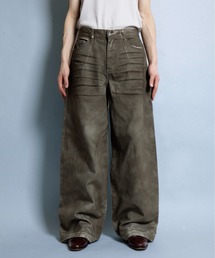 ジーンズ wide baggy spray processing denim trousers / ワイドバギースプレー加工デニム メンズ レディース｜ZOZOTOWN Yahoo!店