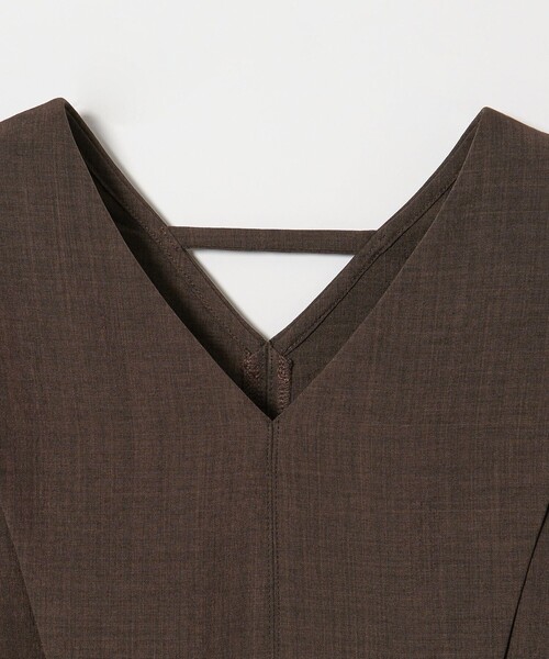 ブラウス シャツ 「EMMEL REFINES」EM サイドギャザーステッチ Vネック ブラウス レディース UNITED ARROWS green label relaxing｜<EMMEL REFINES>EM サイド