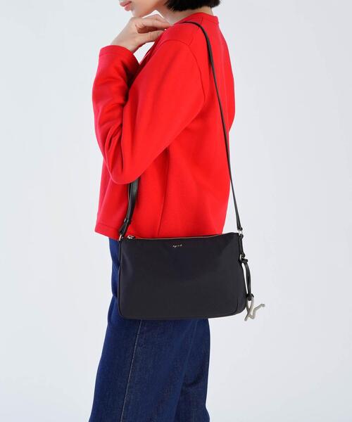 【美品】agnes b. 　ナイロンショルダーバッグ　ネイビー agnes b. 「agnes b.」 ショルダーバッグ FREE ネイビー
