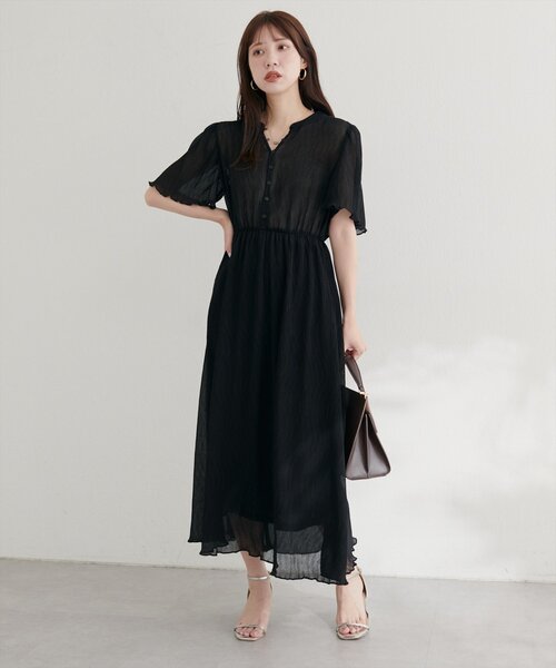 新品タグ付き◆ドレステリア　ワンピース　総柄　ロング　フレア　日本製 1ab469f7d8b04069e661e068e7a1bd