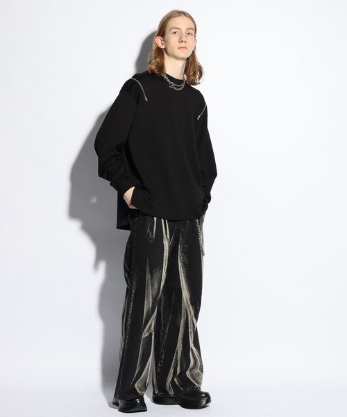 「HARE」 加工デニムパンツ MEDIUM ブラック メンズ