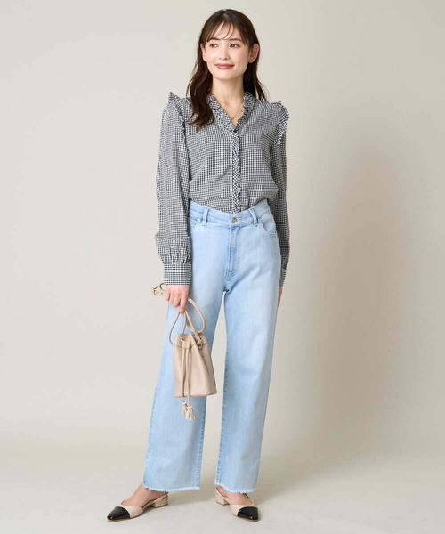 「a.v.v」 デニムパンツ 40 ホワイト レディース