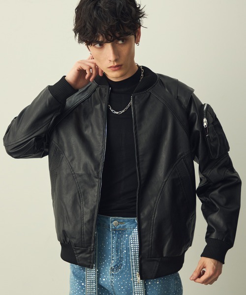 Shoowtime（ショウタイム） ブルゾン アウター Double-zip cross