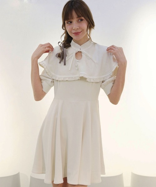 「TITTY&CO.」 半袖ワンピース SMALL アイボリー レディース_画像5