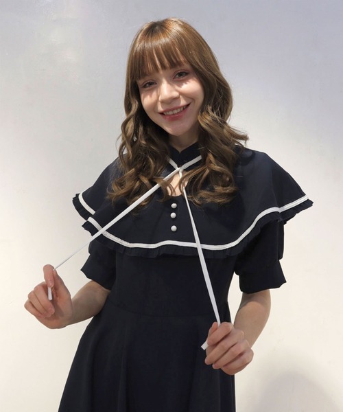 「TITTY&CO.」 半袖ワンピース SMALL アイボリー レディース_画像6