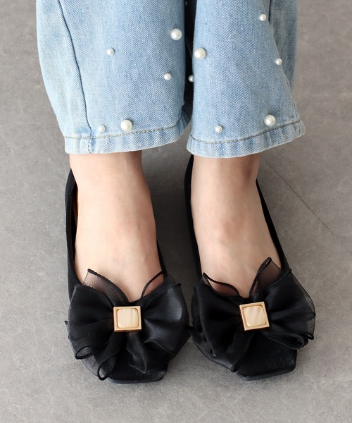 「BLUEEAST」 フラットパンプス LARGE アイボリー レディース_画像3