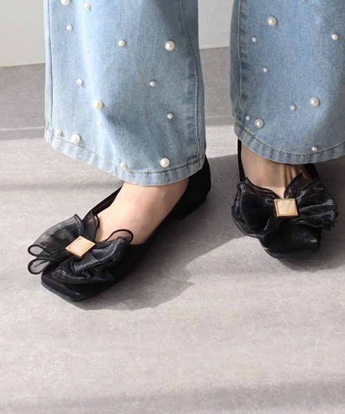 「BLUEEAST」 フラットパンプス LARGE アイボリー レディース_画像5