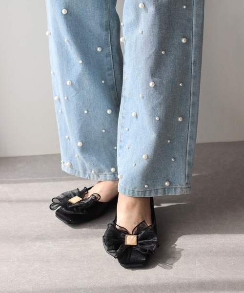 「BLUEEAST」 フラットパンプス LARGE アイボリー レディース_画像6