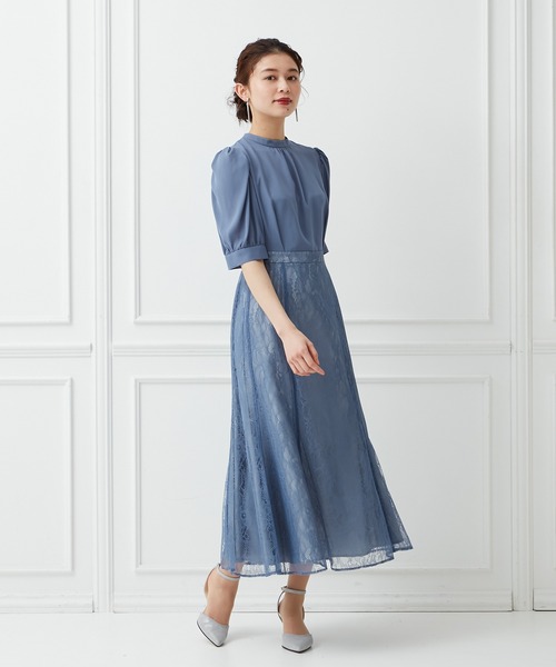「AIMER」 半袖ワンピース LARGE ブルー レディース_画像5