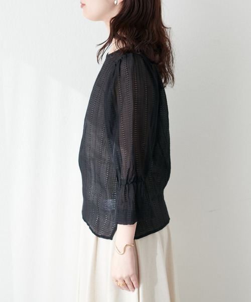 「natural couture」 7分袖ブラウス FREE ミント レディース_画像3