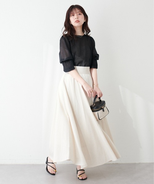 「natural couture」 7分袖ブラウス FREE ミント レディース_画像9