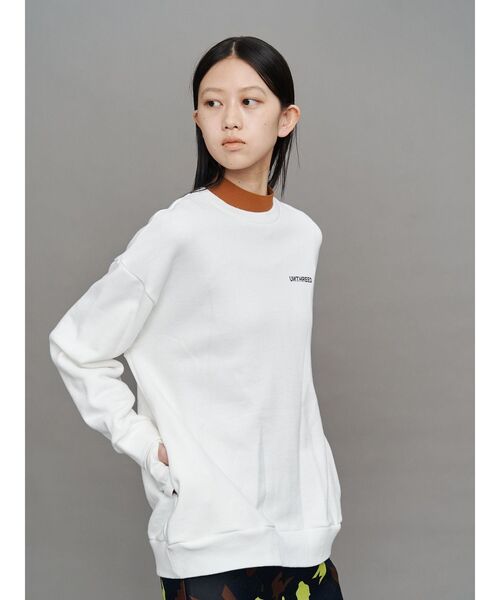 UN3D. ドローストリング プルオーバー スウェット 裏起毛 アンスリード