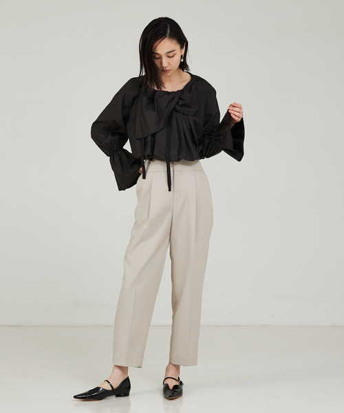 「qualite」 スラックス 38 ベージュ レディース_画像2