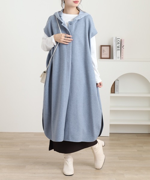 EGLANTINE（エグランティーヌ） ベスト ジレ ニット切り替えロングジレ