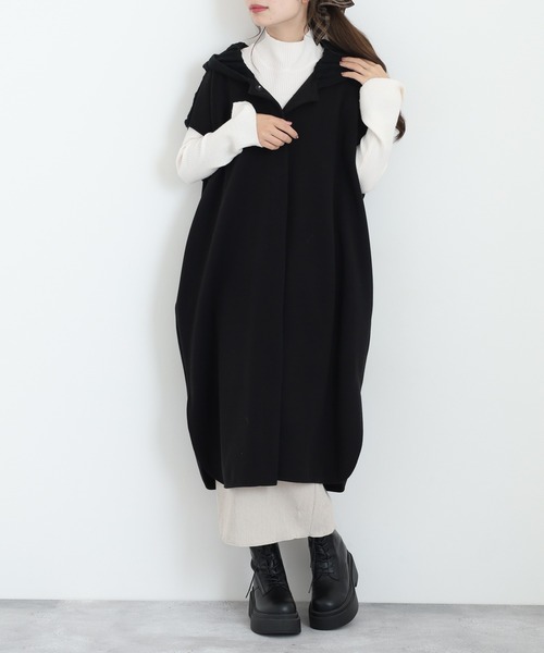 EGLANTINE（エグランティーヌ） ベスト ジレ ニット切り替えロングジレ