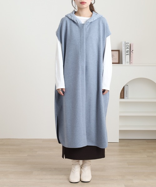 EGLANTINE（エグランティーヌ） ベスト ジレ ニット切り替えロングジレ