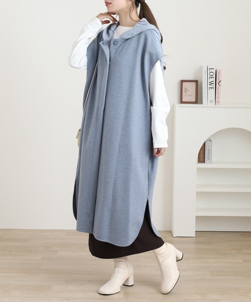 EGLANTINE（エグランティーヌ） ベスト ジレ ニット切り替えロングジレ