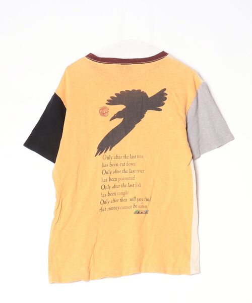 「MANASTASH」 半袖Tシャツ L ベージュ メンズ_画像2