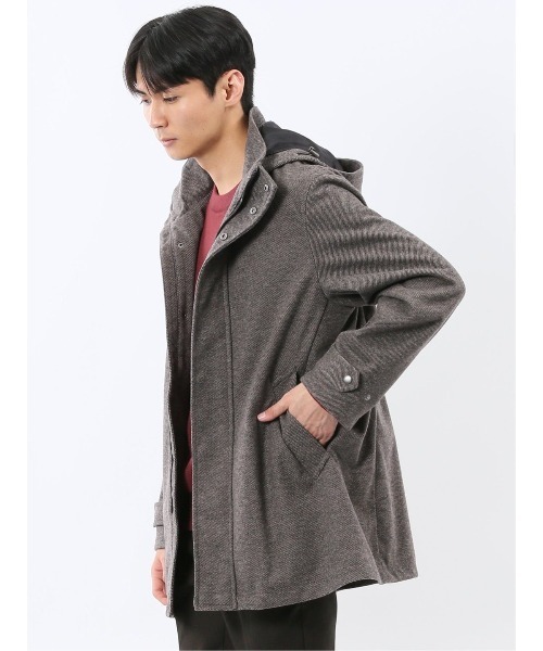 TAKA-Q（タカキュー） ダッフルコート コート 「ストレッチ フード脱着