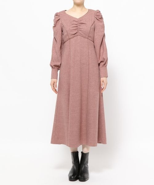 「mysty woman」 長袖ワンピース FREE ピンク レディース_画像9