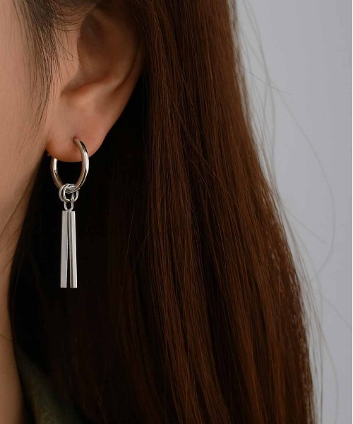 ALWAYS GOOD TIME ピアス スティックバーチャームフープピアス 2WAY