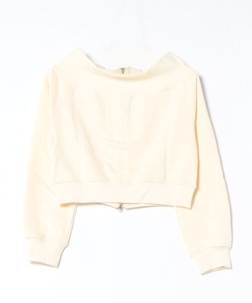 JUMELLE（ジュメロ） トレーナー スウェット zip off shoulder sweat