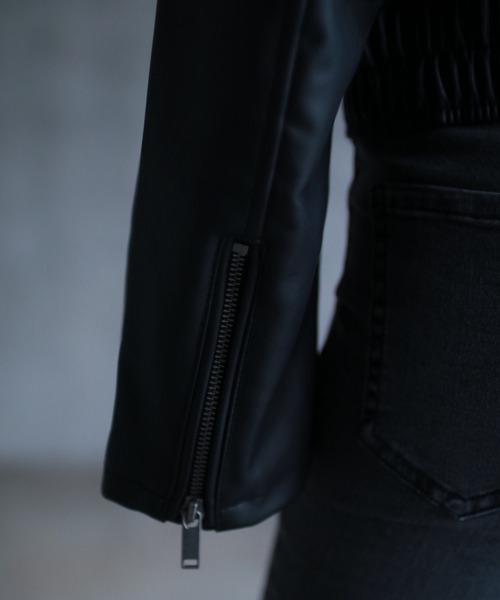 「gina tricot」 ブルゾン X-SMALL ブラック レディース_画像9