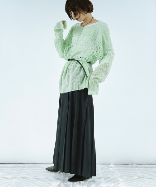 「Ezick」 長袖ニット FREE ライトグレー レディース_画像7