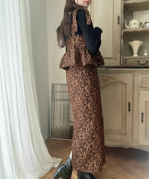 「Meiru」 キャミソールワンピース MEDIUM ブラウン レディース_画像9