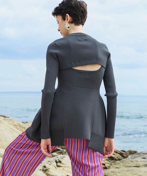 Kt tank Ommo short ショート リブ ニット OMMO オーエムエムオーの