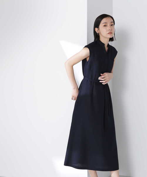 「NATURAL BEAUTY BASIC」 ノースリーブワンピース MEDIUM オレンジ レディースの画像