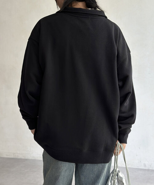 「CPCM」 スウェットカットソー LARGE ネイビー レディース_画像4