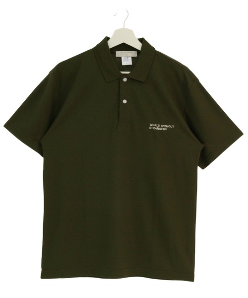 「GIORDANO」 半袖ポロシャツ LARGE カーキ レディース_画像7