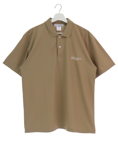 「GIORDANO」 半袖ポロシャツ LARGE カーキ レディース_画像9