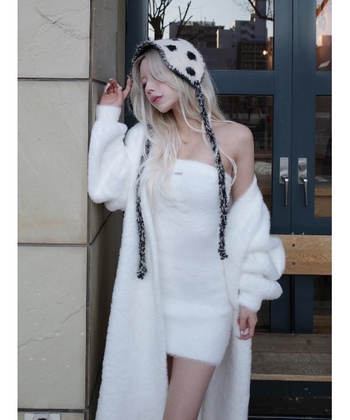 Darich（ダーリッチ） ワンピース シャギーワンピロングカーデセット